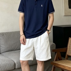 芬迪(FENDI)双F提花领短袖Polo衫尺码M-3XL|▫配色分经典白、藏青两色,白色清爽干净适配浅色 芬迪(FENDI)双F提花领短袖Polo衫尺码M-3XL|▫配色分经典白、藏青两色,白色清爽干净适配浅色