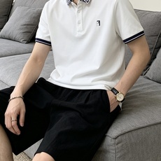 芬迪(FENDI)双F提花领短袖Polo衫尺码M-3XL|▫配色分经典白、藏青两色,白色清爽干净适配浅色 芬迪(FENDI)双F提花领短袖Polo衫尺码M-3XL|▫配色分经典白、藏青两色,白色清爽干净适配浅色