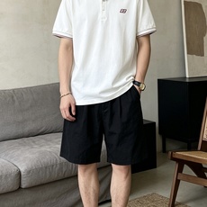 古驰(GUCCI)满印双G撞色领短袖Polo衫尺码M-3XL|▫配色分为藏青、纯白两款,藏青成熟稳重适配 古驰(GUCCI)满印双G撞色领短袖Polo衫尺码M-3XL|▫配色分为藏青、纯白两款,藏青成熟稳重适配