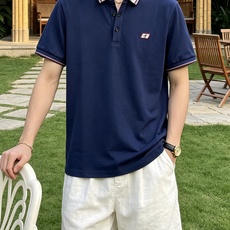 古驰(GUCCI)满印双G撞色领短袖Polo衫尺码M-3XL|▫配色分为藏青、纯白两款,藏青成熟稳重适配 古驰(GUCCI)满印双G撞色领短袖Polo衫尺码M-3XL|▫配色分为藏青、纯白两款,藏青成熟稳重适配