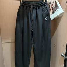 拉夫劳伦(RAlpH LAUREN)竖条纹抽绳阔腿休闲裤尺码S-XL|▫配色分为麻灰竖条纹、纯黑暗条纹两 拉夫劳伦(RAlpH LAUREN)竖条纹抽绳阔腿休闲裤尺码S-XL|▫配色分为麻灰竖条纹、纯黑暗条纹两