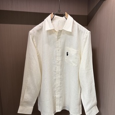 拉夫劳伦(RAlpH LAUREN)小马刺绣翻领亚麻长袖衬衫尺码M-3XL|▫配色分为米白、藏青两款,米 拉夫劳伦(RAlpH LAUREN)小马刺绣翻领亚麻长袖衬衫尺码M-3XL|▫配色分为米白、藏青两款,米