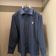 拉夫劳伦(RAlpH LAUREN)纯色/竖纹小马刺绣亚麻长袖衬衫尺码M-3XL|▫配色分净白、藏青竖条 拉夫劳伦(RAlpH LAUREN)纯色/竖纹小马刺绣亚麻长袖衬衫尺码M-3XL|▫配色分净白、藏青竖条