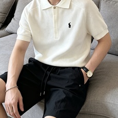 拉夫劳伦(RAlpH LAUREN)小马刺绣蜂窝针织短袖Polo衫尺码M-3XL|▫配色分米白、藏青两款 拉夫劳伦(RAlpH LAUREN)小马刺绣蜂窝针织短袖Polo衫尺码M-3XL|▫配色分米白、藏青两款