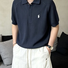 拉夫劳伦(RAlpH LAUREN)小马刺绣蜂窝针织短袖Polo衫尺码M-3XL|▫配色分米白、藏青两款 拉夫劳伦(RAlpH LAUREN)小马刺绣蜂窝针织短袖Polo衫尺码M-3XL|▫配色分米白、藏青两款