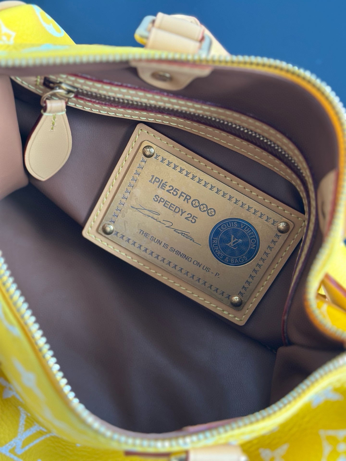 Louis Vuitton Speedy Bandoulière 25 Yellow Monogram Leather Satchel 12 i1753345811248 7652 0 11