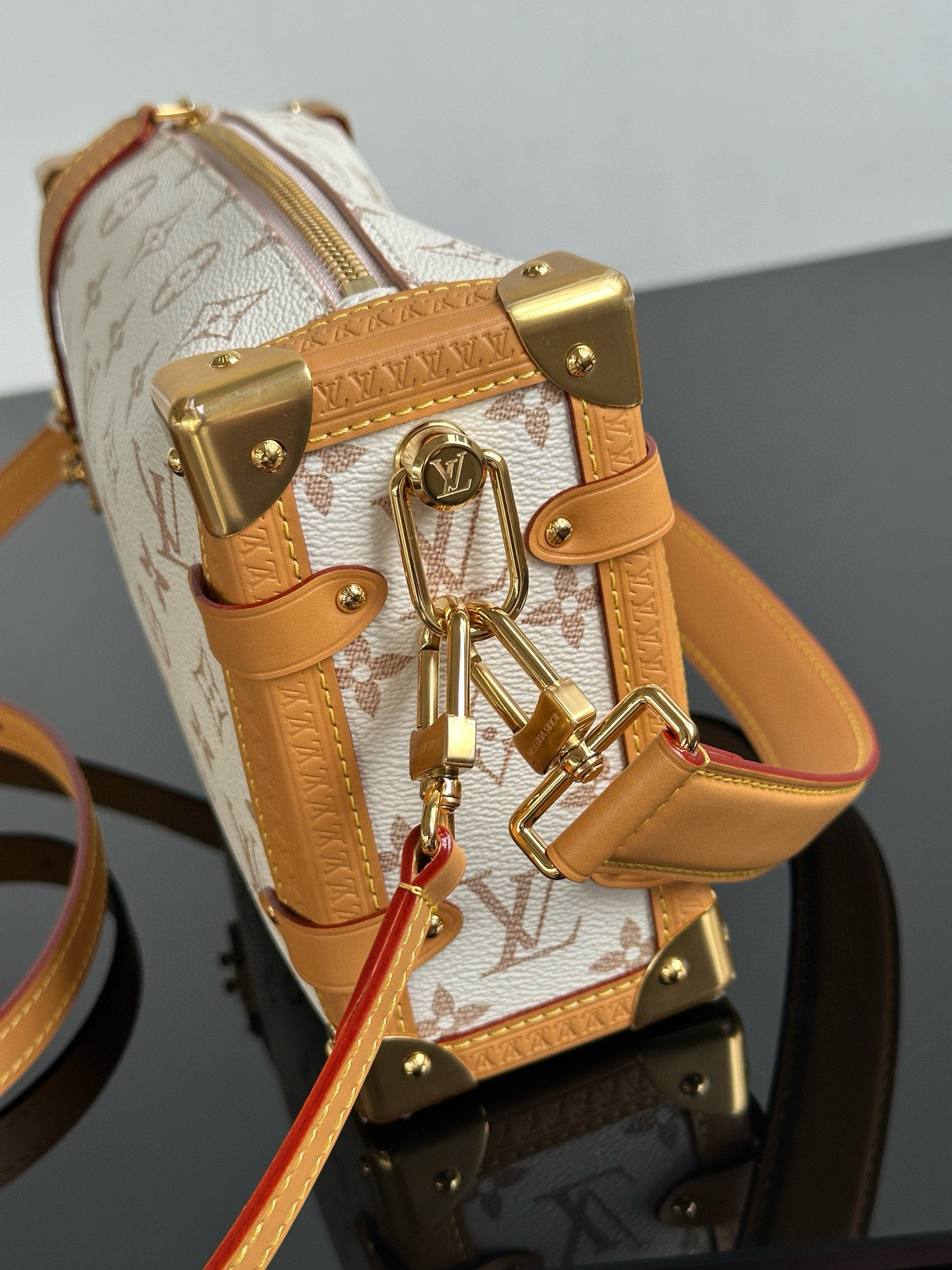 Louis Vuitton Side Trunk MM Dune Monogram Handbag, Luxury Designer Bag 9 i1754309627576 4493 0 9