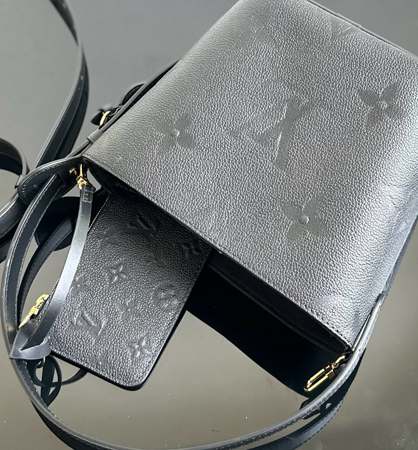 Louis Vuitton All In BB Black Monogram Empreinte Leather Bucket Bag 9 i1756130460552 9787 0 12