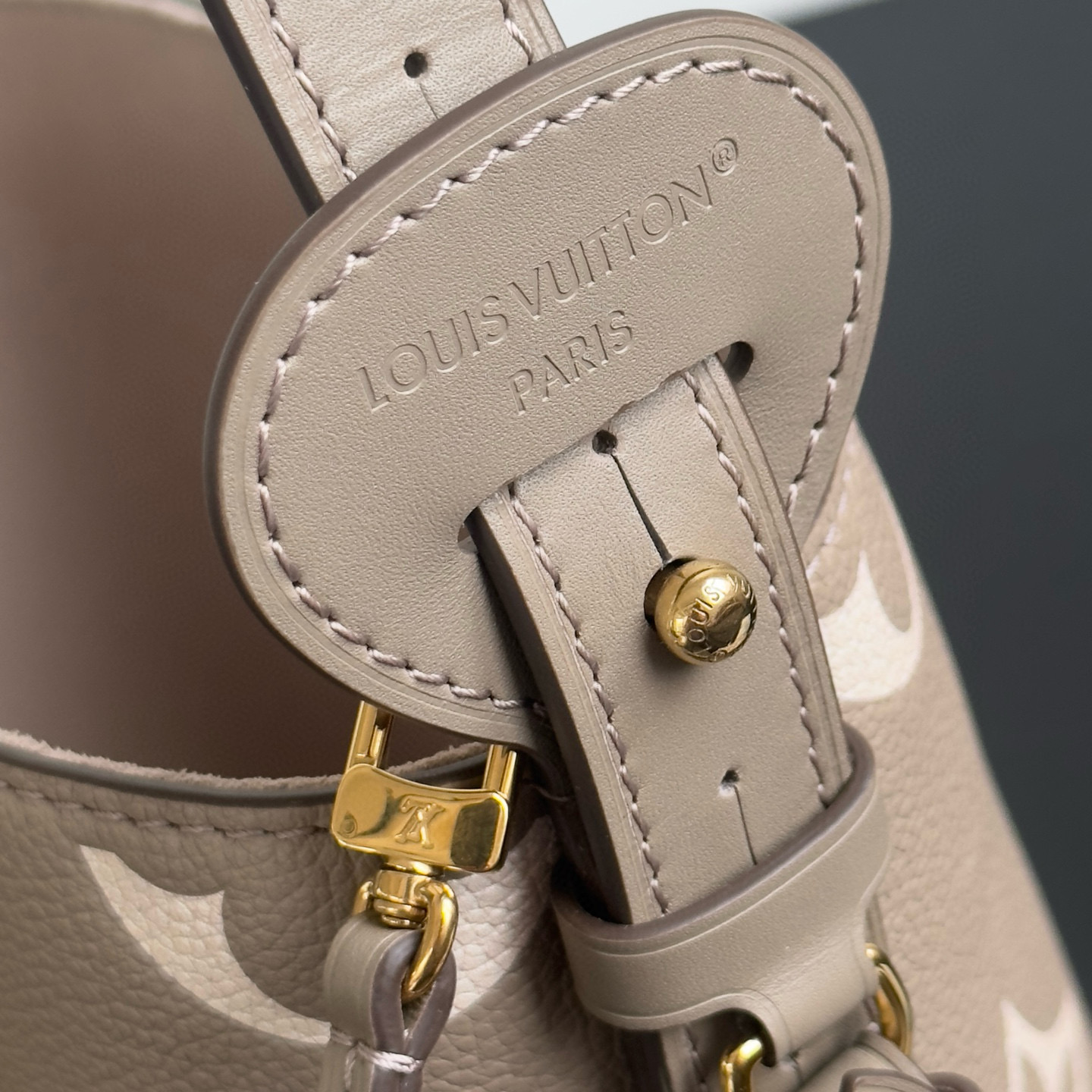 Louis Vuitton All In BB Monogram Empreinte Leather Bucket Bag, Gray 14 i1756130617071 2884 0 11