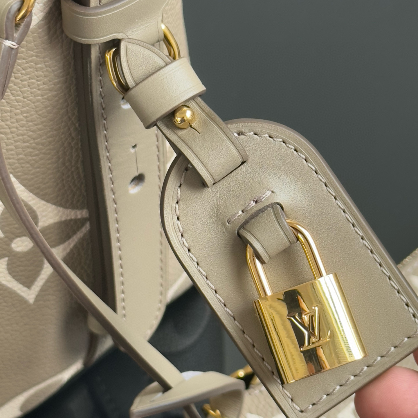 Louis Vuitton All In BB Monogram Empreinte Leather Bucket Bag, Gray 15 i1756130617072 1302 0 10