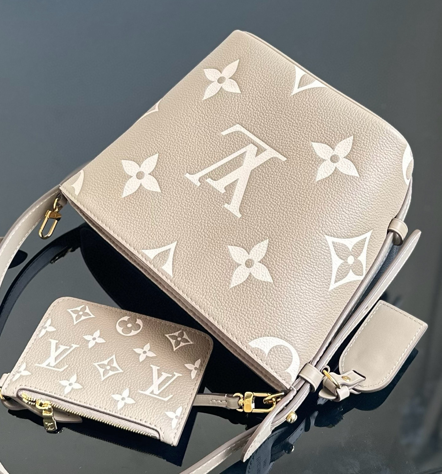 Louis Vuitton All In BB Monogram Empreinte Leather Bucket Bag, Gray 11 i1756130617286 5050 0 9