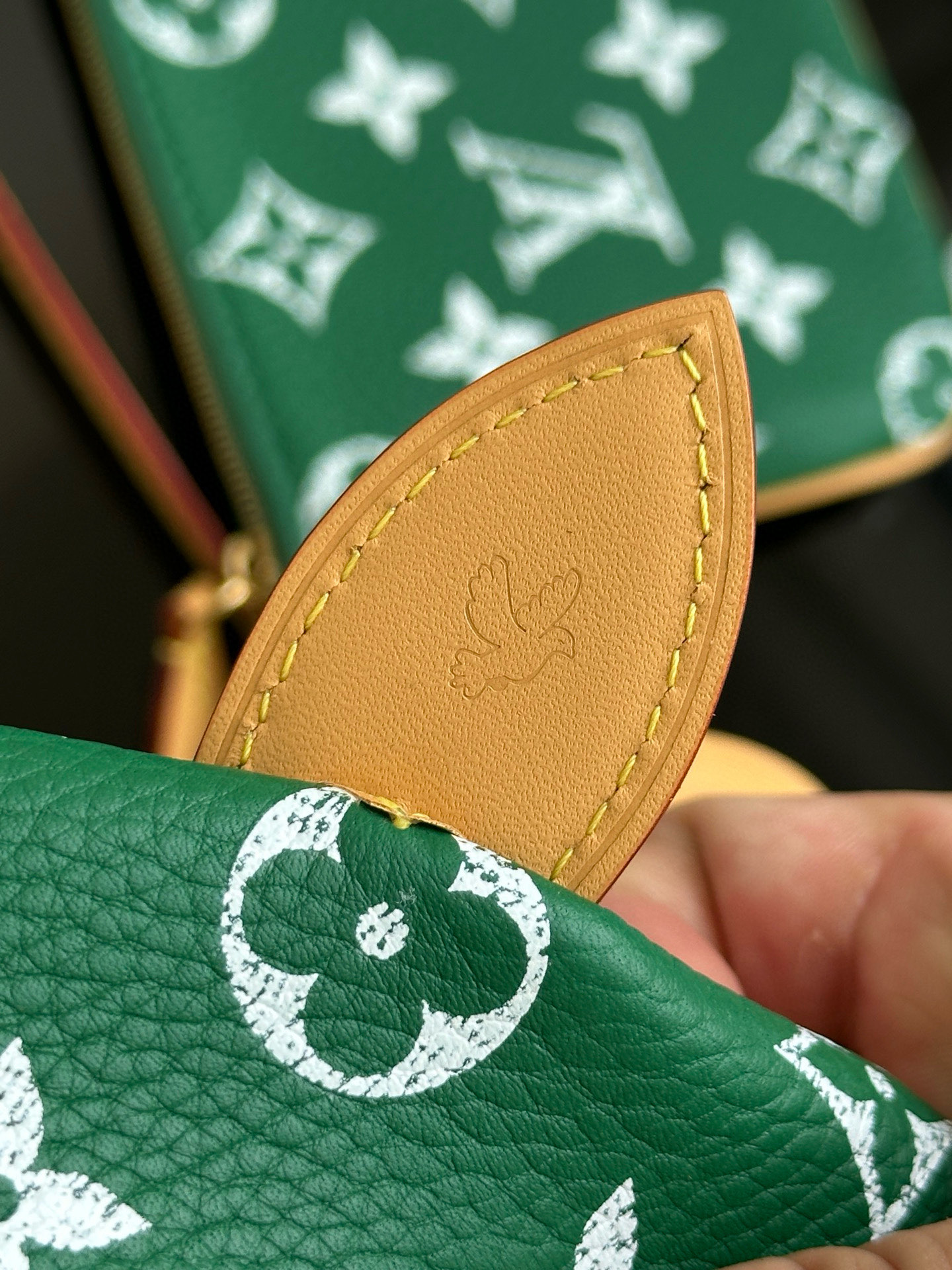 Louis Vuitton Speedy Bandoulière 30 Green Monogram Leather Handbag 13 i1756449117942 8588 0 13