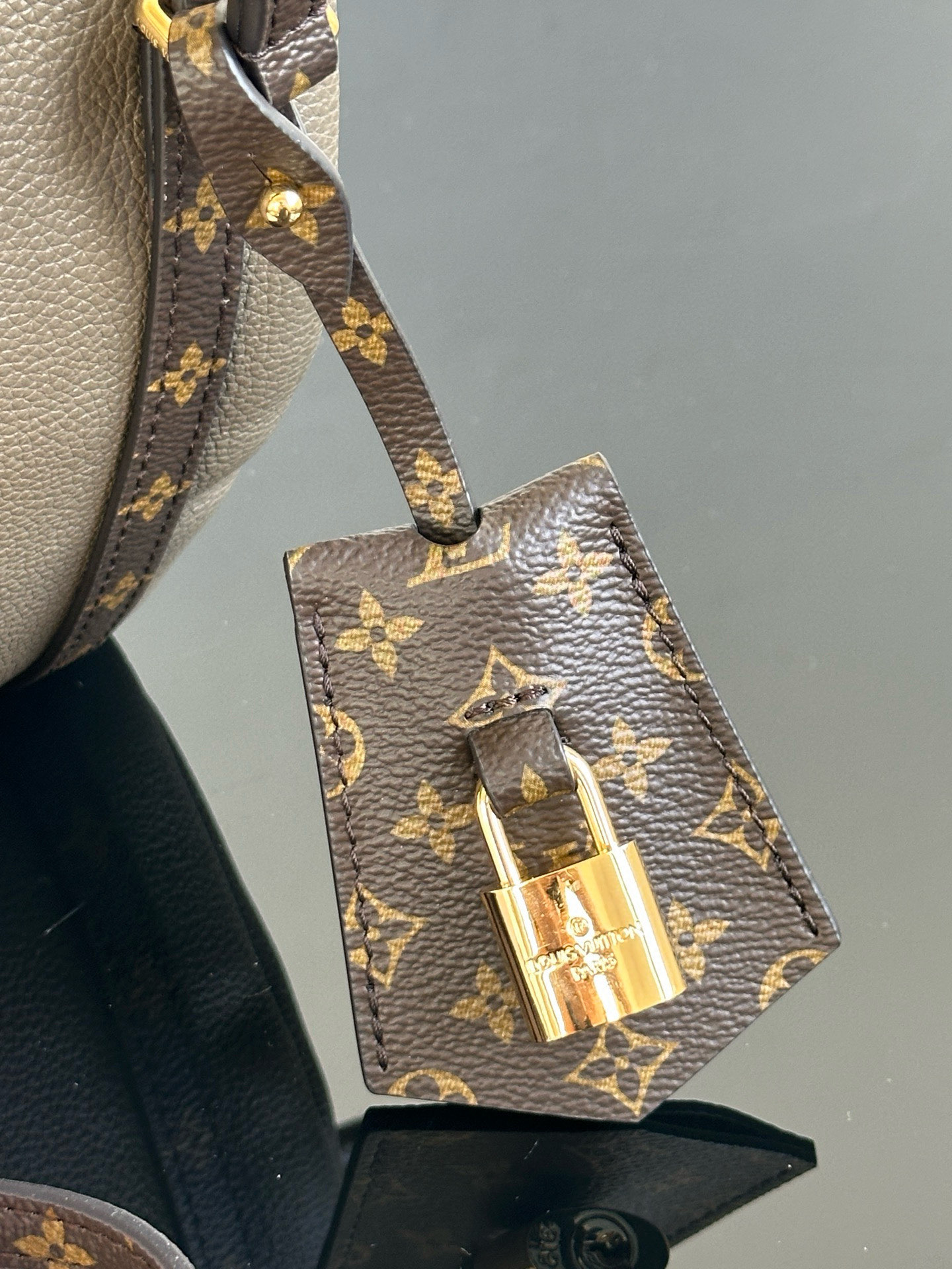 Louis Vuitton Express Small Handbag, M26360, Grey Leather with Monogram Trim 11 i1756554640160 2583 0 14
