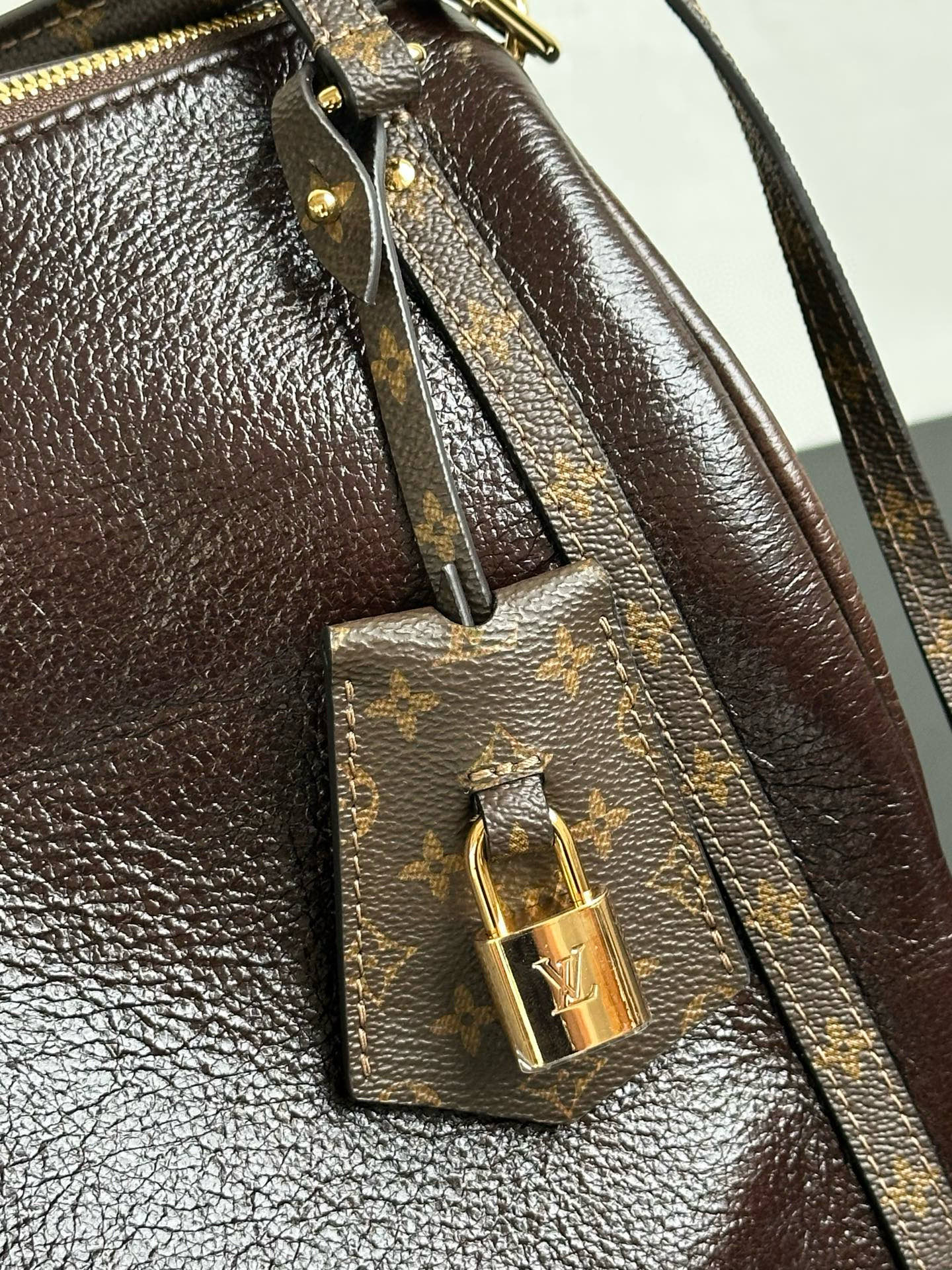 Louis Vuitton Express Medium Brown Leather Satchel Bag with Monogram Detail 12 i1757592993608 7752 0 10