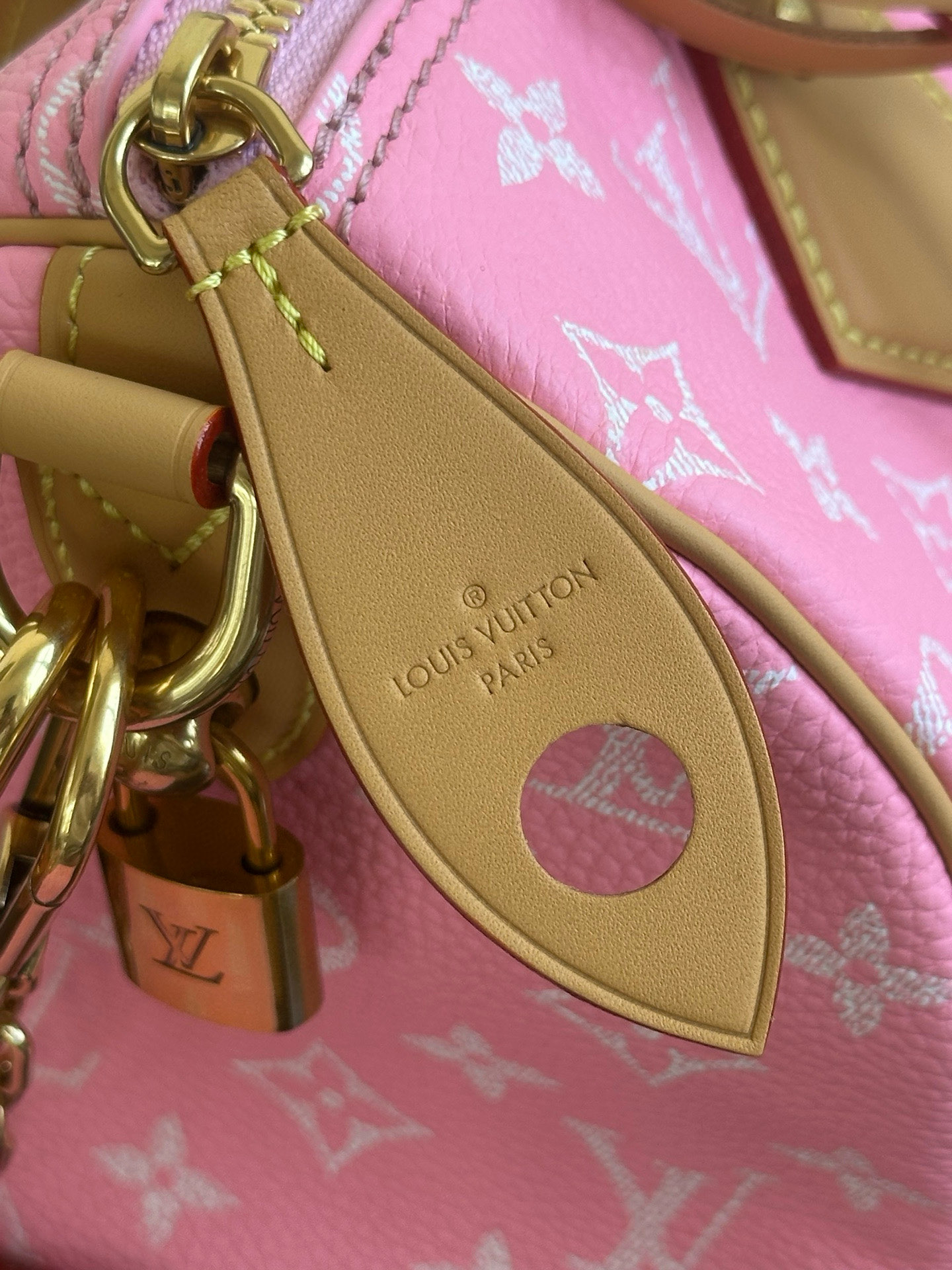 Louis Vuitton Speedy P9 Bandoulière 25 Pink Monogram Leather Satchel Bag 10 i1757763342669 6571 0 13