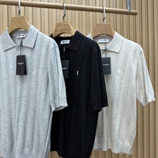 YSL 竖条提花羊毛羊绒Polo短袖T恤 高级老钱氛围感|把慵懒贵气穿在身上,法式轻奢Polo短袖。 甄选50%羊绒+5 YSL 竖条提花羊毛羊绒Polo短袖T恤 高级老钱氛围感|把慵懒贵气穿在身上,法式轻奢Polo短袖。 甄选50%羊绒+5