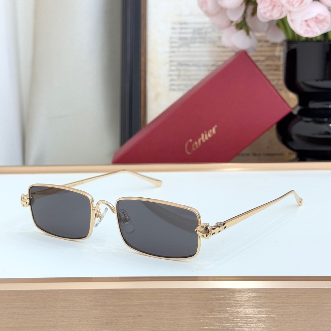 Cartier 太阳镜 金属 矩形 金框