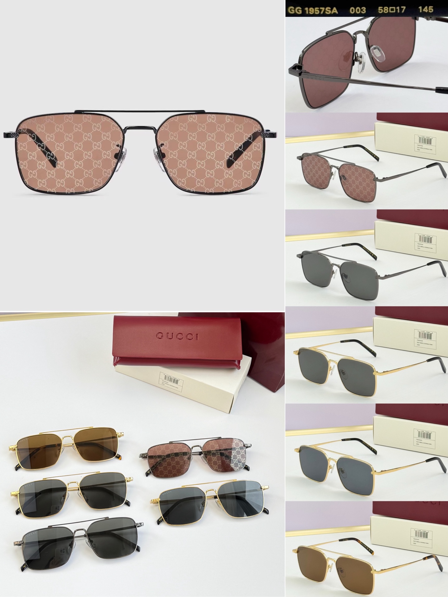 Gucc* MODELO: GG1957SA TALLA: 58口17-145
