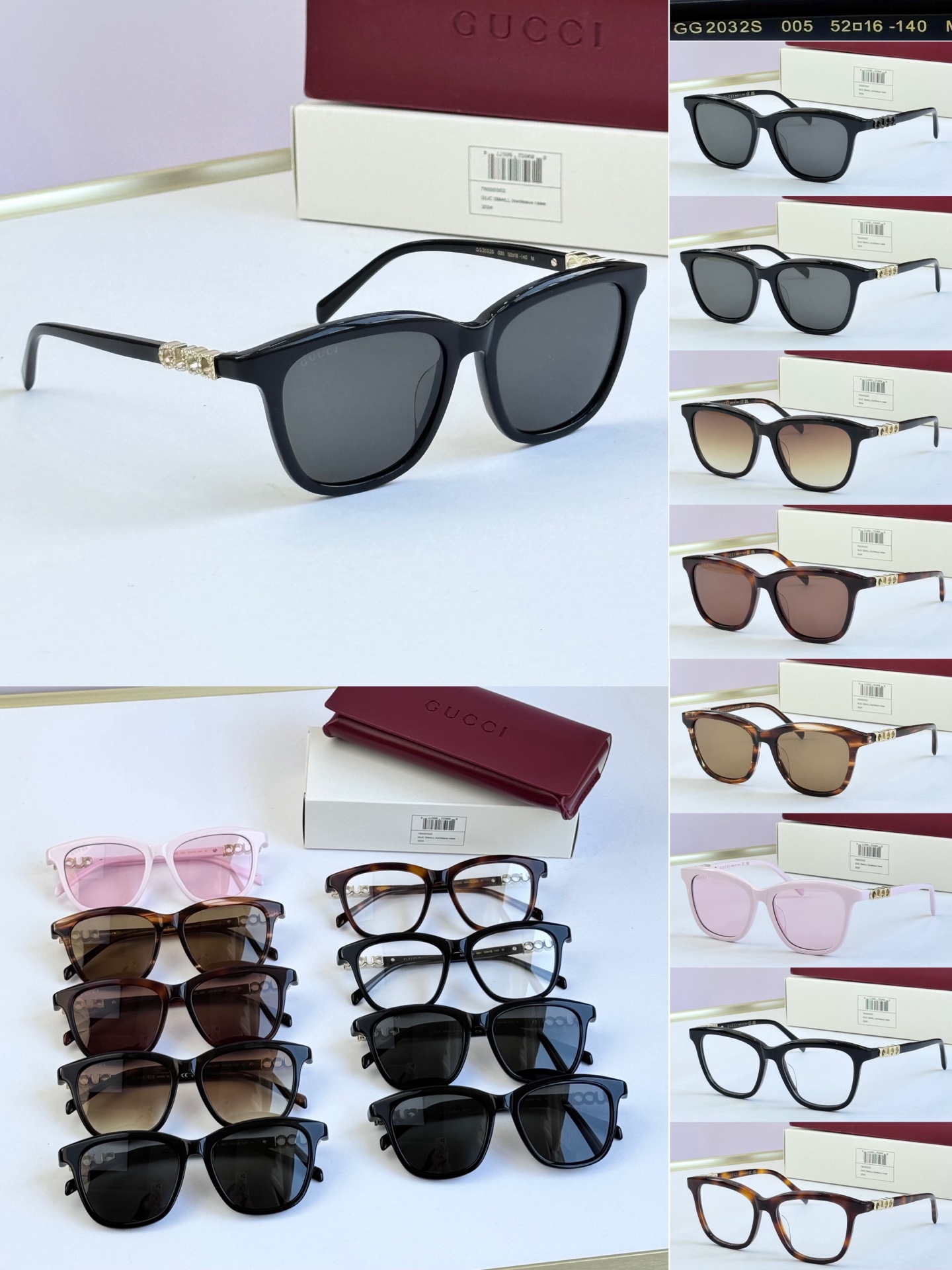 GUCC* MODELO: GG2032S Talla: 52口16-140