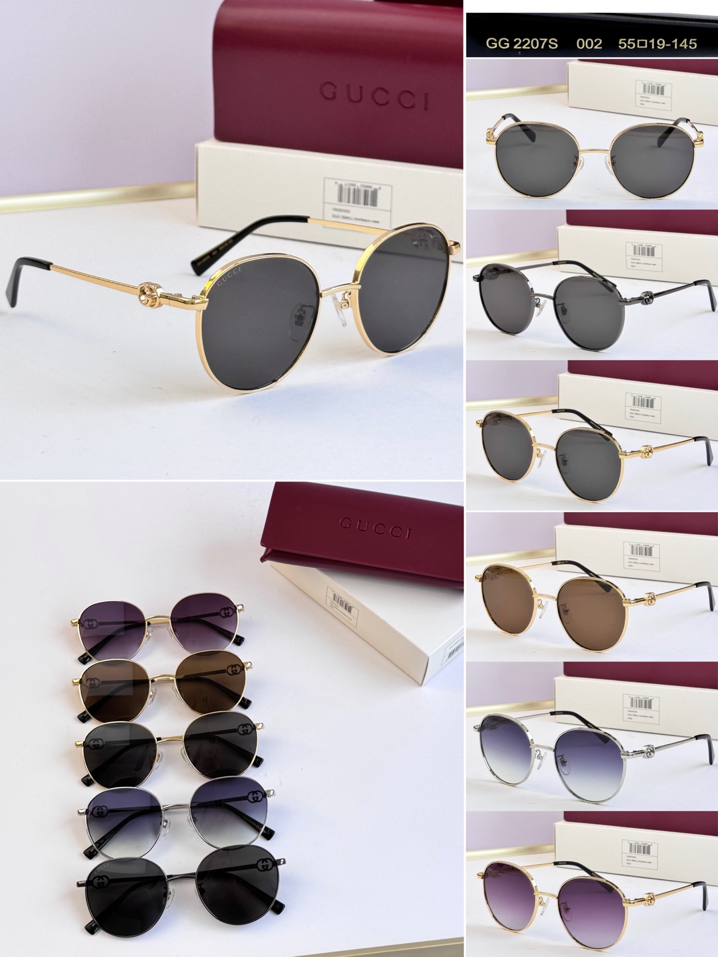 GUCC* MODEL: GG2207S SIZE: 55口19-145
