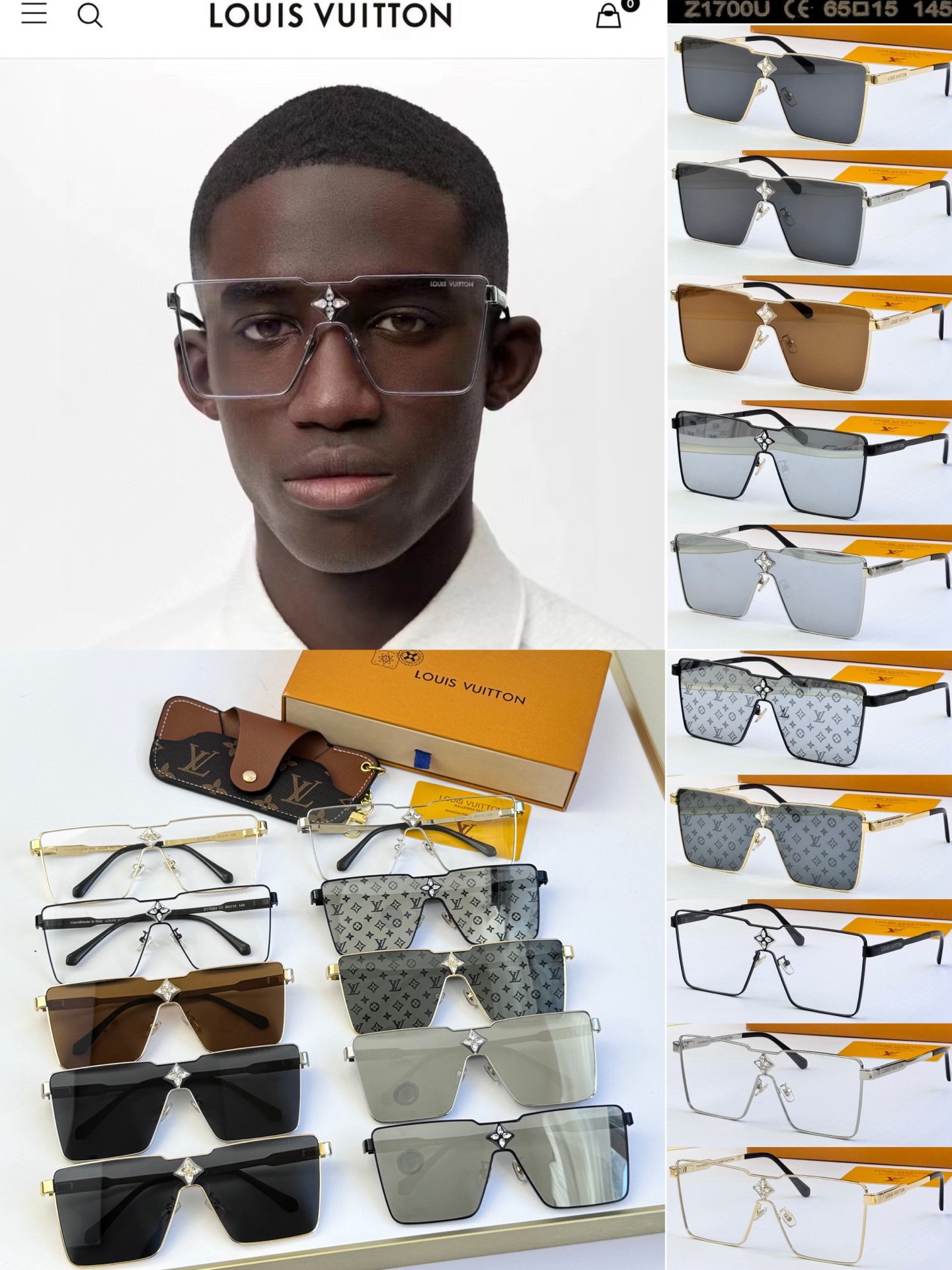 LOUIS VUITTO* MODELO: Z1700U TALLA: 65口15-145 patillas de resorte