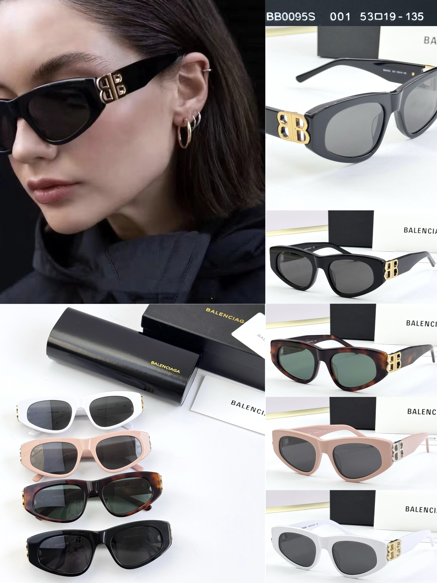 BALENCIAG* MODELO: BB0095 TALLA: 53口19-135