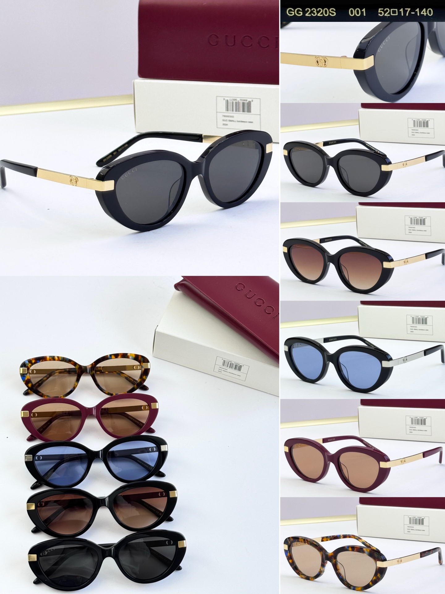 GUCC* MODELO: GG 2320S TALLA: 52口17-140