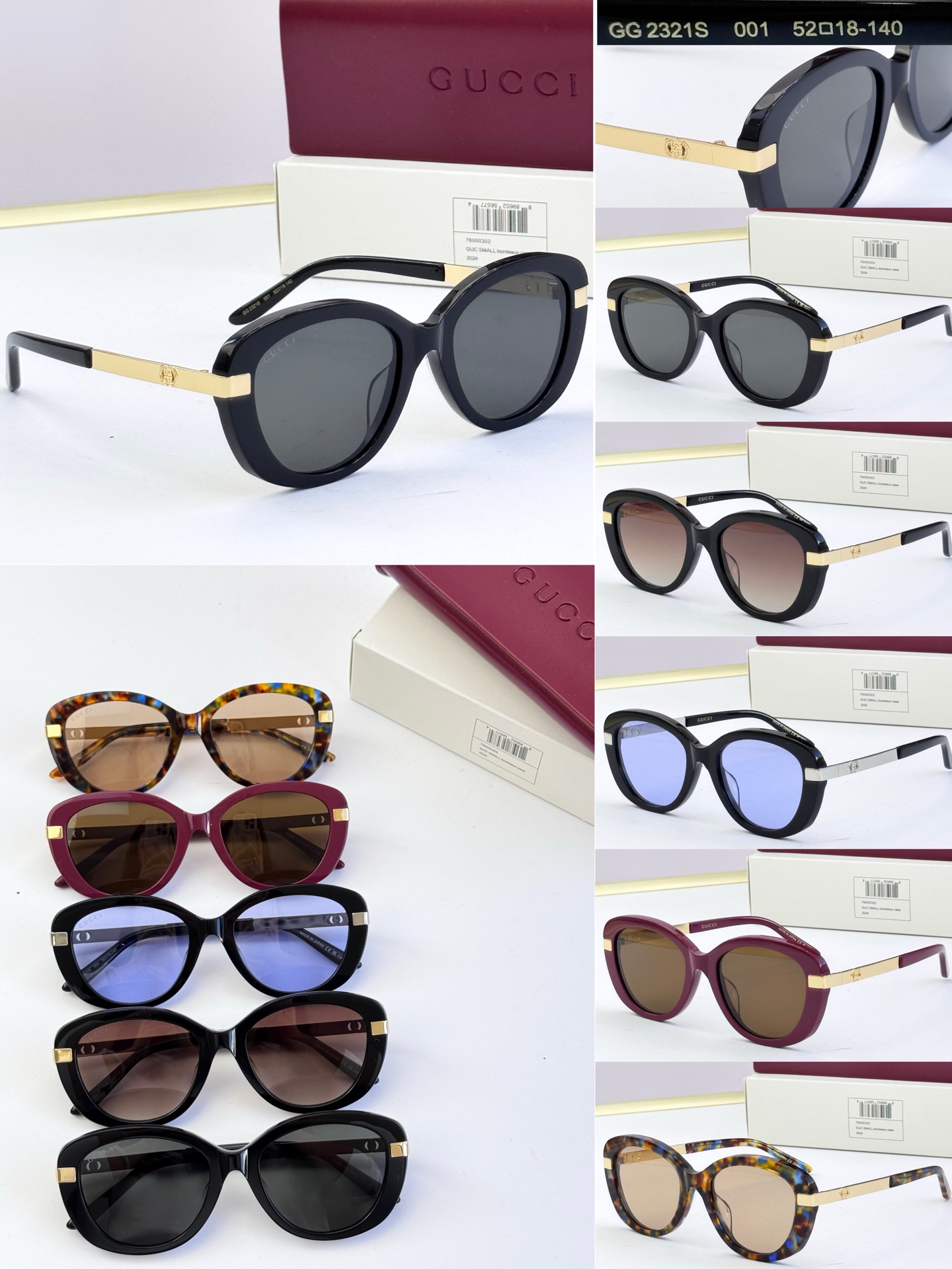 GUCC* MODELO: GG2321S TALLA: 52口18-140