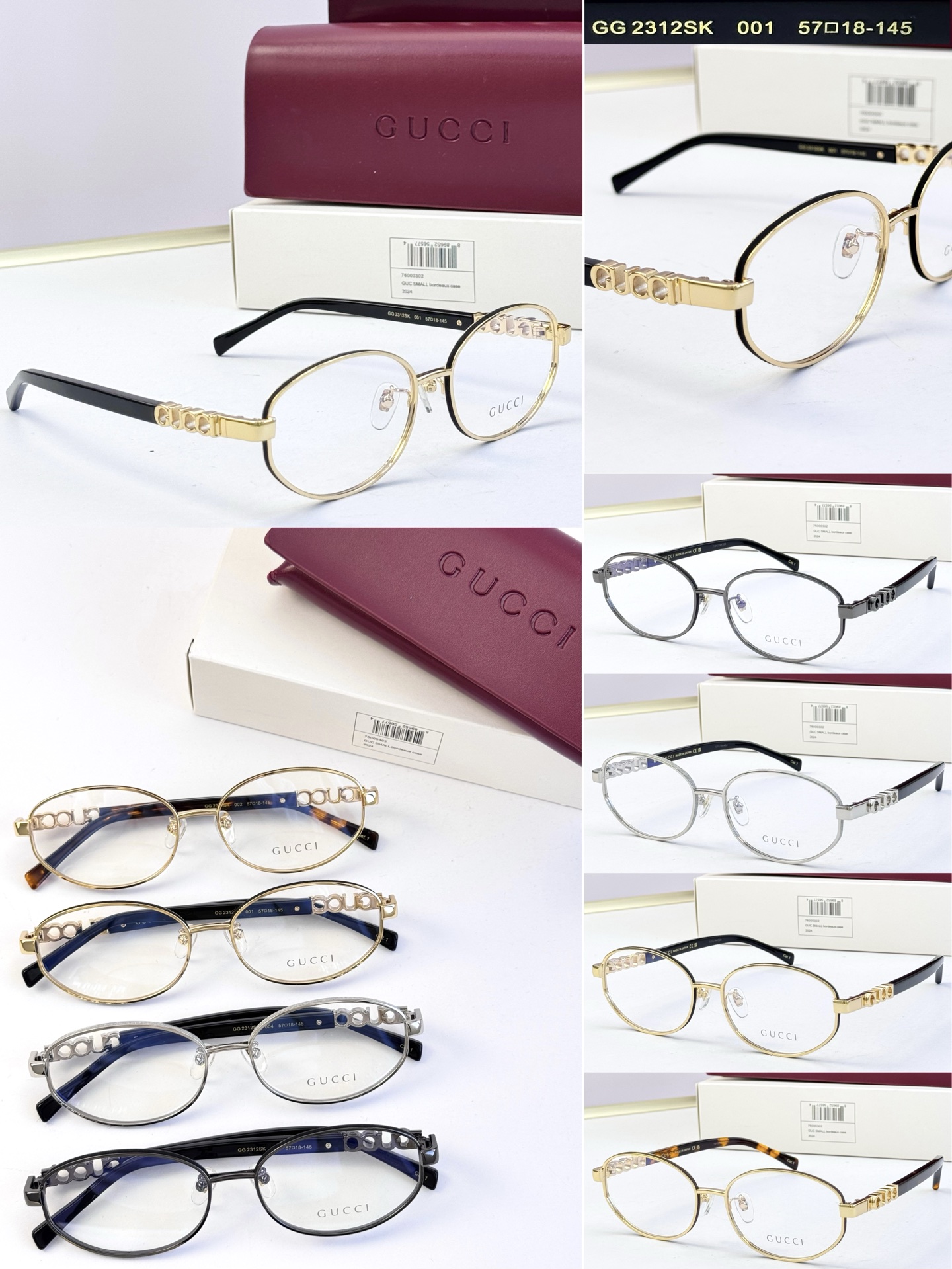 GUCC* MODELO：GG 2312SK TALLA：57口18-145