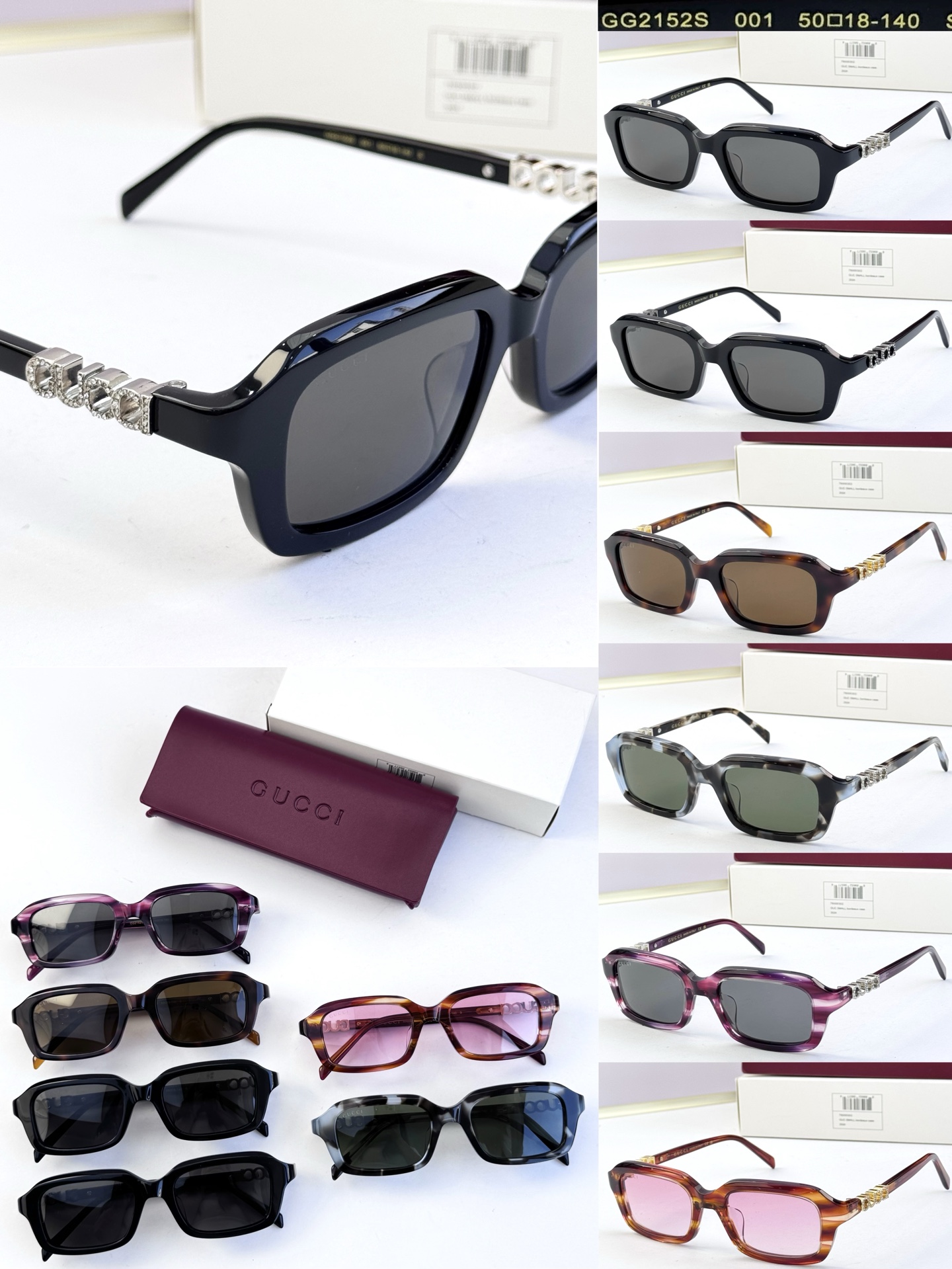 GUCC* MODELO:GG2152S TALLA:50口18-140