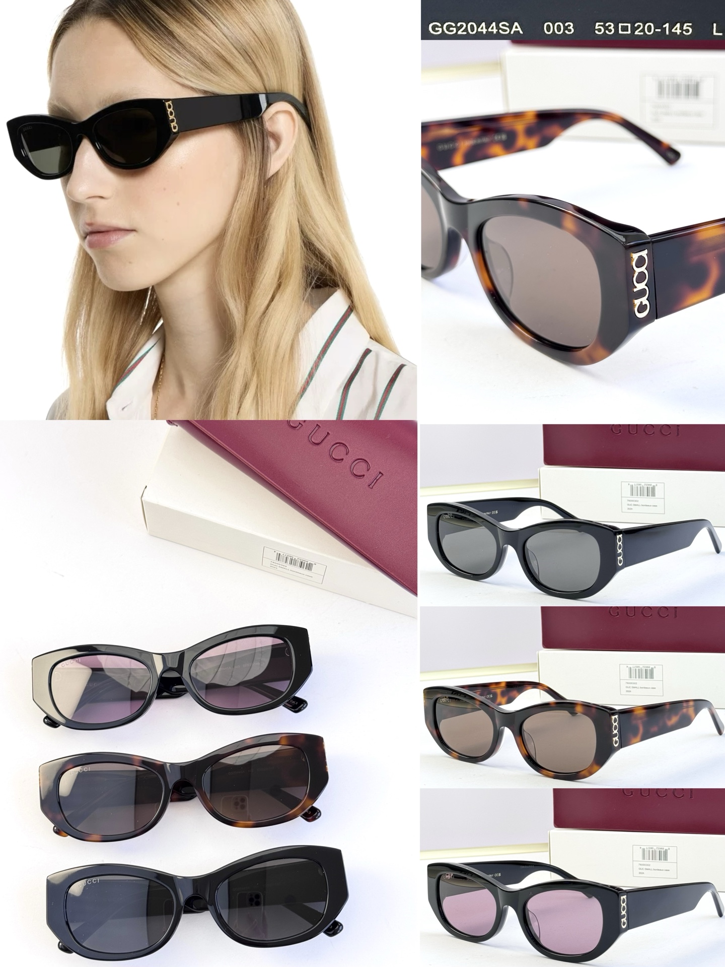 GUCC* MODELO: GG2044SA TALLA: 53口20-145