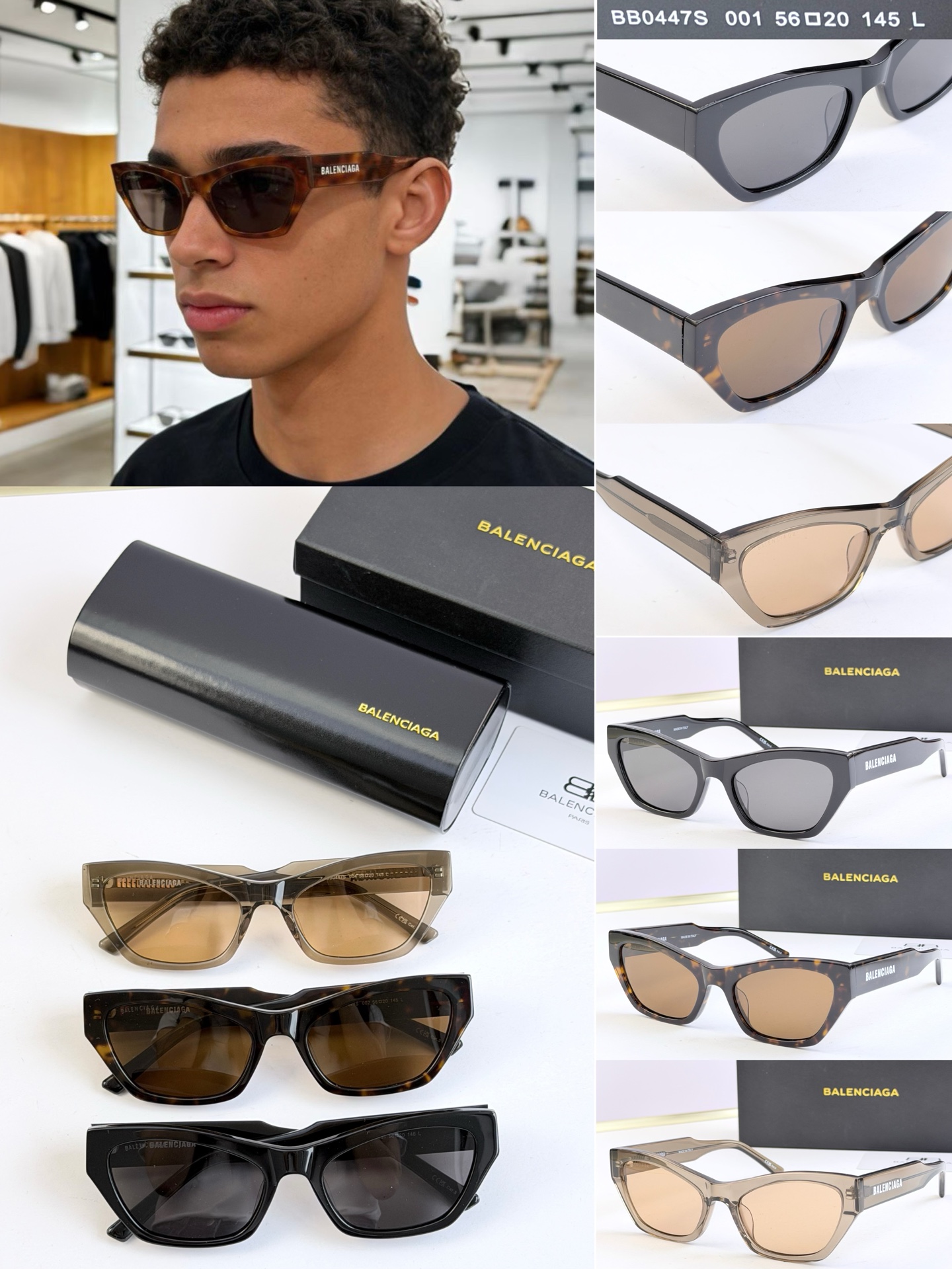 BALENCIAG* MODELO: BB0447S TALLA: 56口20-145
