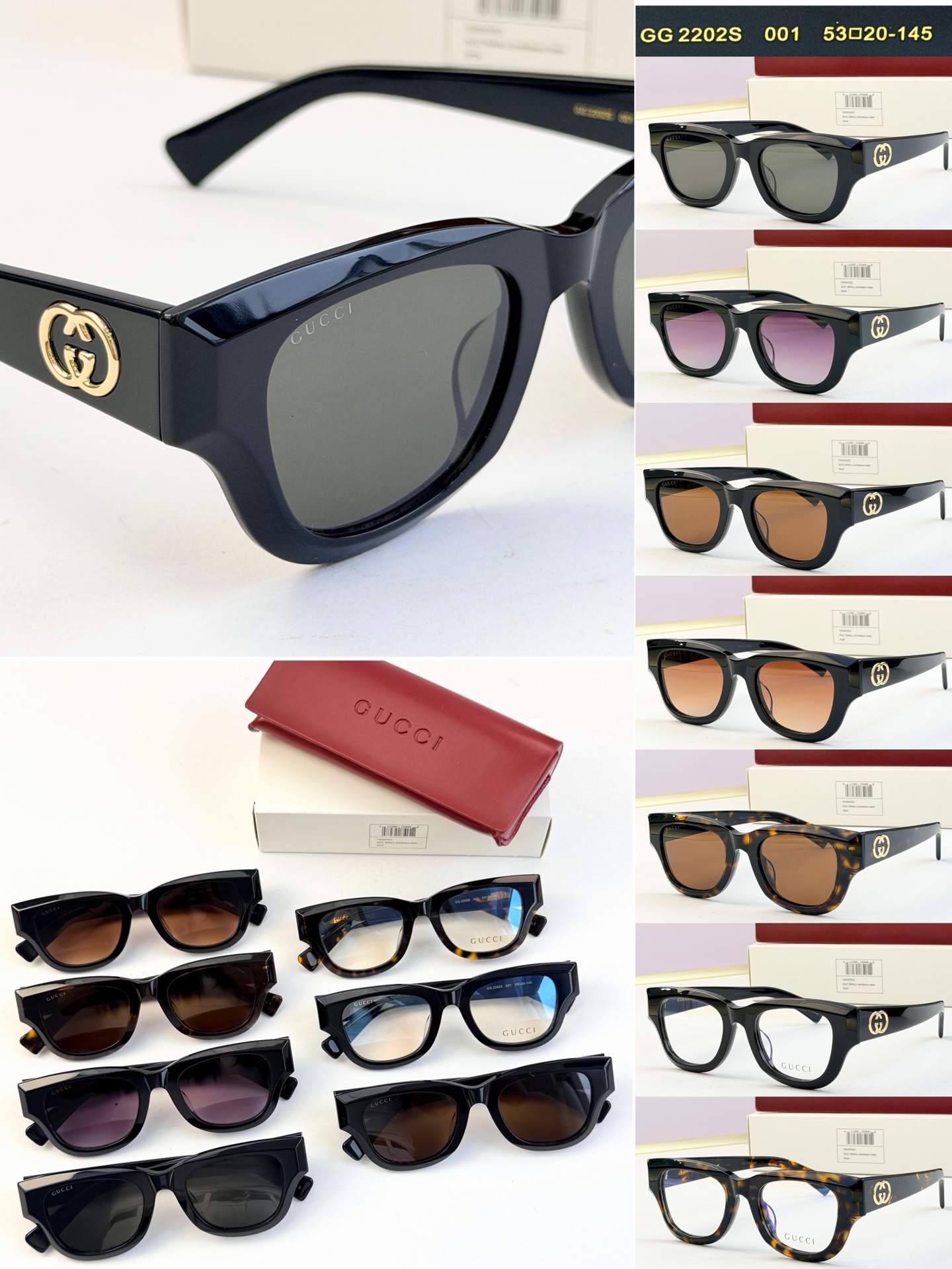 GUCC* MODELO: GG2202S TALLA: 53口20-145