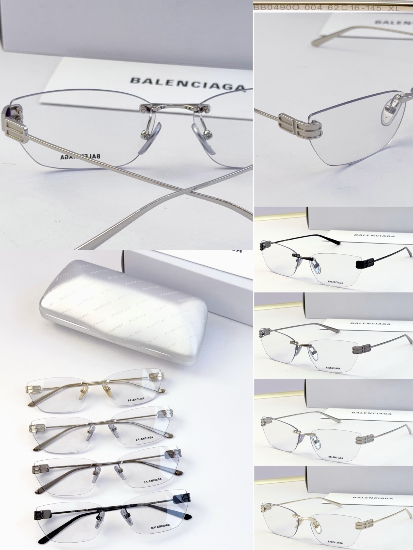 BALENCIAG* Modelo: BB0490O Talla: 62口16-145