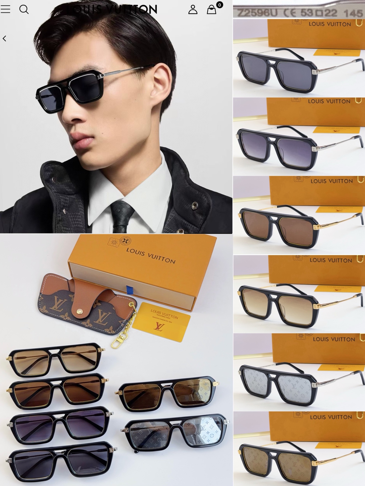 LOUIS VUITTO* MODELO: Z2596U TALLA: 53口22-145