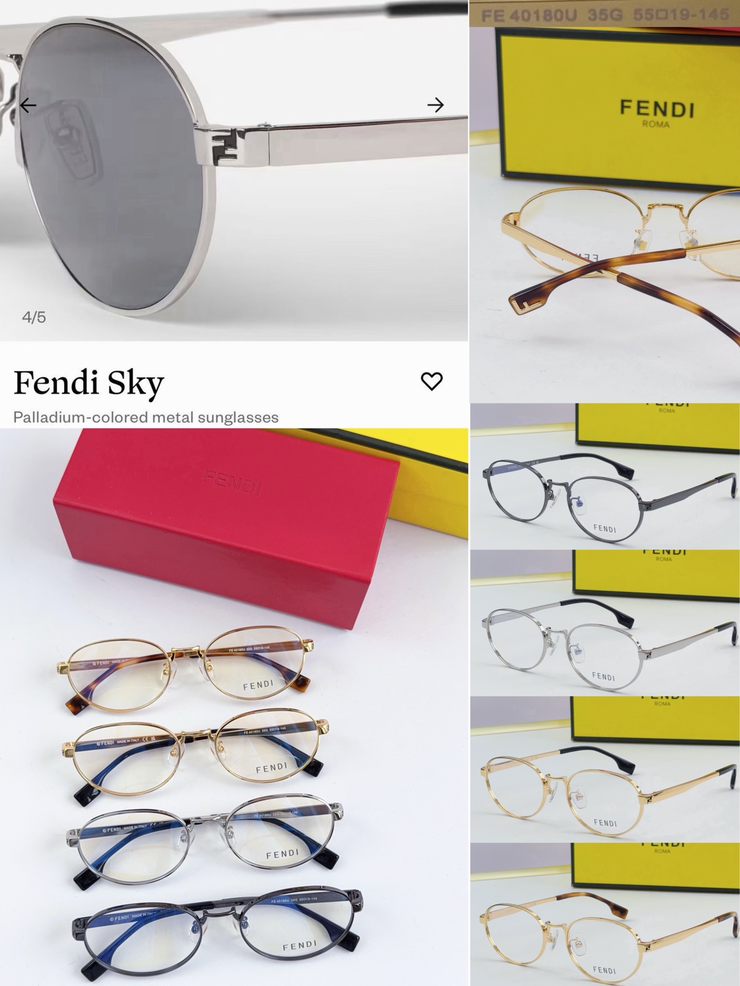 Fend* Modelo: FE40180U Talla: 55口19-145