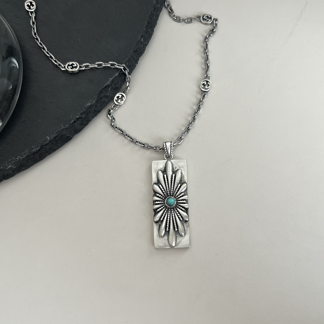 NO:553424,Gucci Gucci 925 sterling silver interlocking double G flower engraved necklace size 70cm, Gucci necklace, gucci, gucci, necklace, pure silver19860909Gucci古驰925纯银互扣式双G花朵刻花项链 尺寸70cm,古驰项链,gucci,gucci,necklace,pure silver,Jewelry