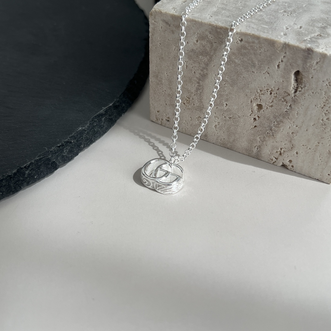 NO:104279,Gucci 925 sterling silver GG Marmont series double G necklace, Gucci necklace, gucci, gucci, necklace, pure silver19860909Gucci古驰925纯银GG Marmont系列双G项链,古驰项链,gucci,gucci,necklace,pure silver,Jewelry