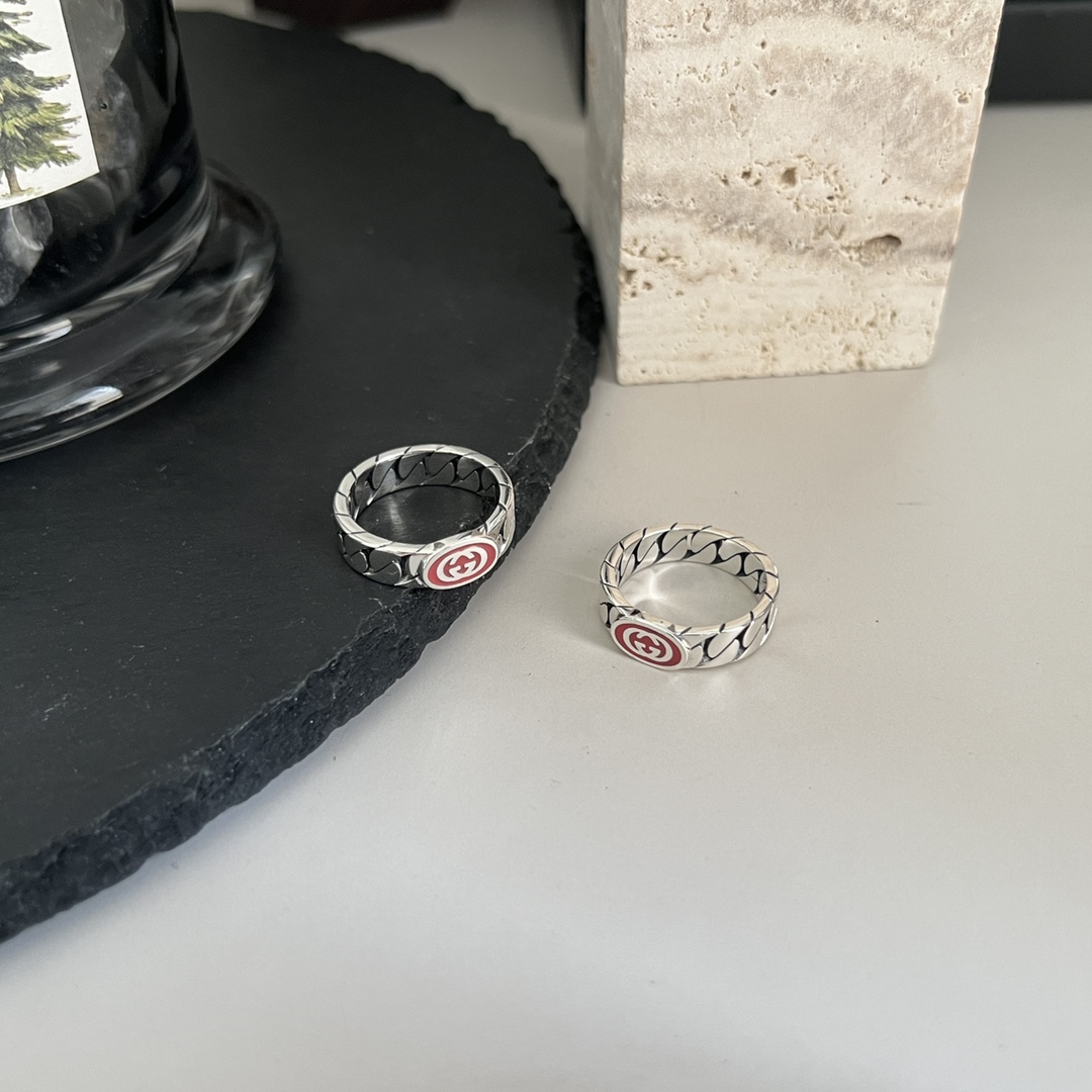 NO:102605,Gucci 925 sterling silver interlocking double G pink enamel ring Size 12# 14# 16# 18# 20# 22# 24#, Gucci ring, gucci, gucci, ring, pure silver19860909Gucci古驰925纯银互扣式双G粉色珐琅戒指 尺寸12# 14# 16# 18# 20# 22# 24#,古驰戒指,gucci,gucci,ring,pure silver,Jewelry
