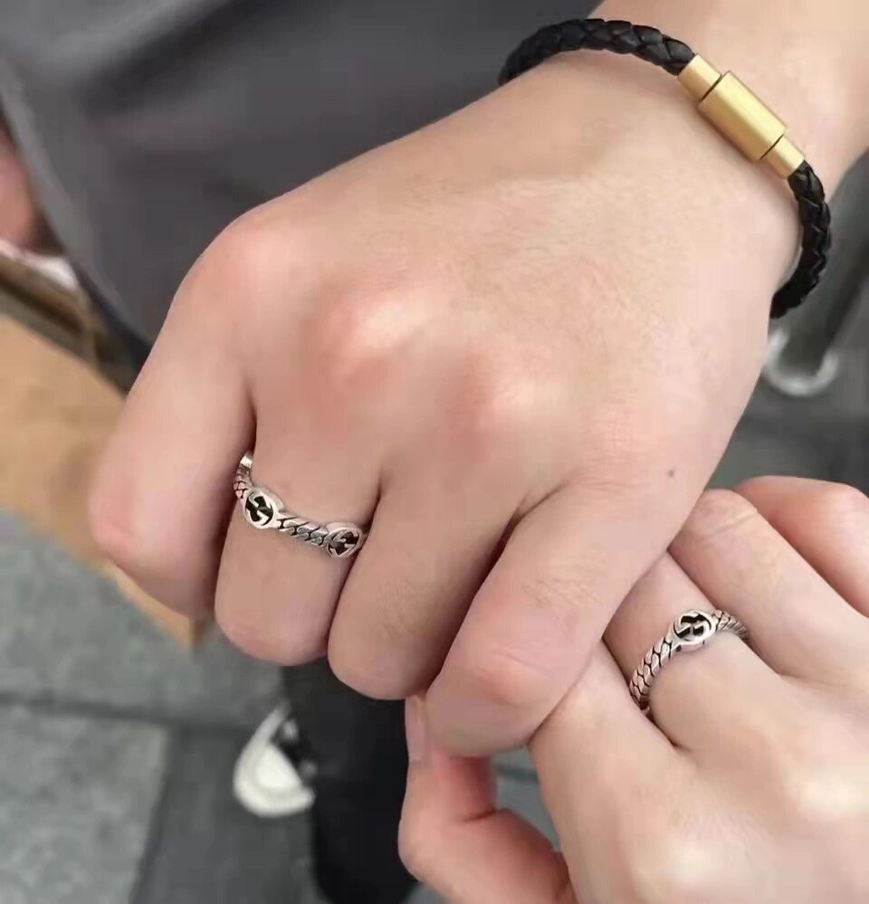 NO:104331,Gucci Gucci 925 sterling silver interlocking double G ring Size 10# 12# 14# 16# 18# 20# 22#, Gucci ring, gucci, gucci, ring, pure silver19860909Gucci古驰925纯银互扣式双G戒指 尺寸10# 12# 14# 16# 18# 20# 22#,古驰戒指,gucci,gucci,ring,pure silver,Jewelry