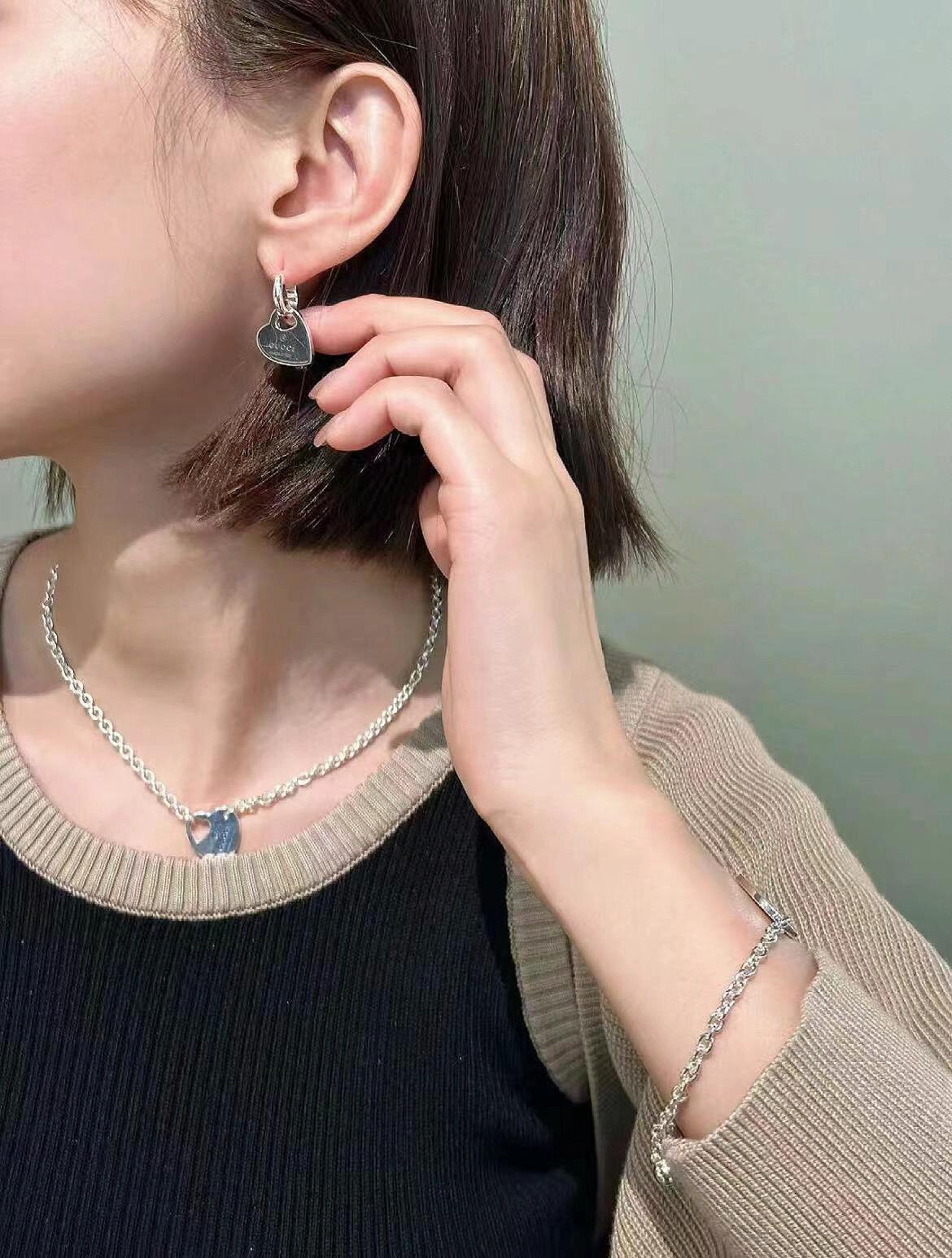 NO:378484,Gucci Trademark hollow heart-shaped series, jewelry boutique, gucci, gucci19860909Gucci古驰Trademark 镂空心形系列,饰品精品,gucci,gucci,Jewelry