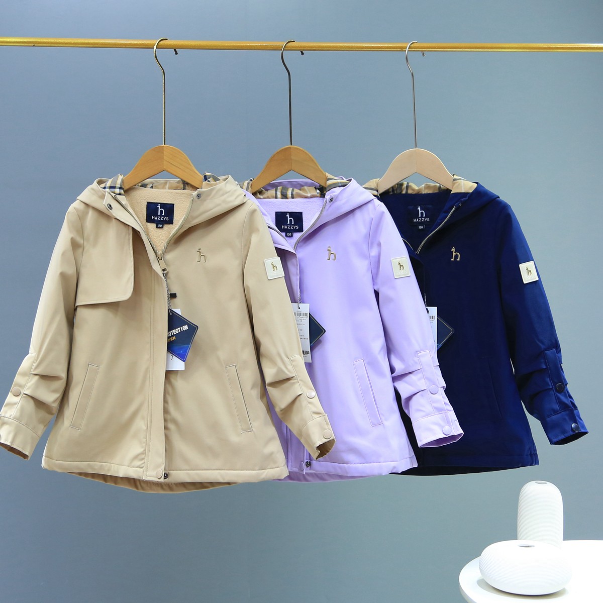 The Most Popular
 Hazzys Replica
 Clothing Coats & Jackets Windbreaker Khaki Light Purple Girl Fall/Winter Collection Sweatpants