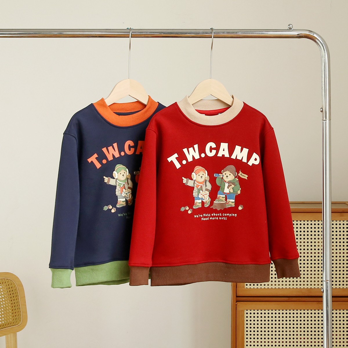 T.W. Cartoon Bear Boy Winter Suit 2024 – Warm, Comfortable, High Quality.