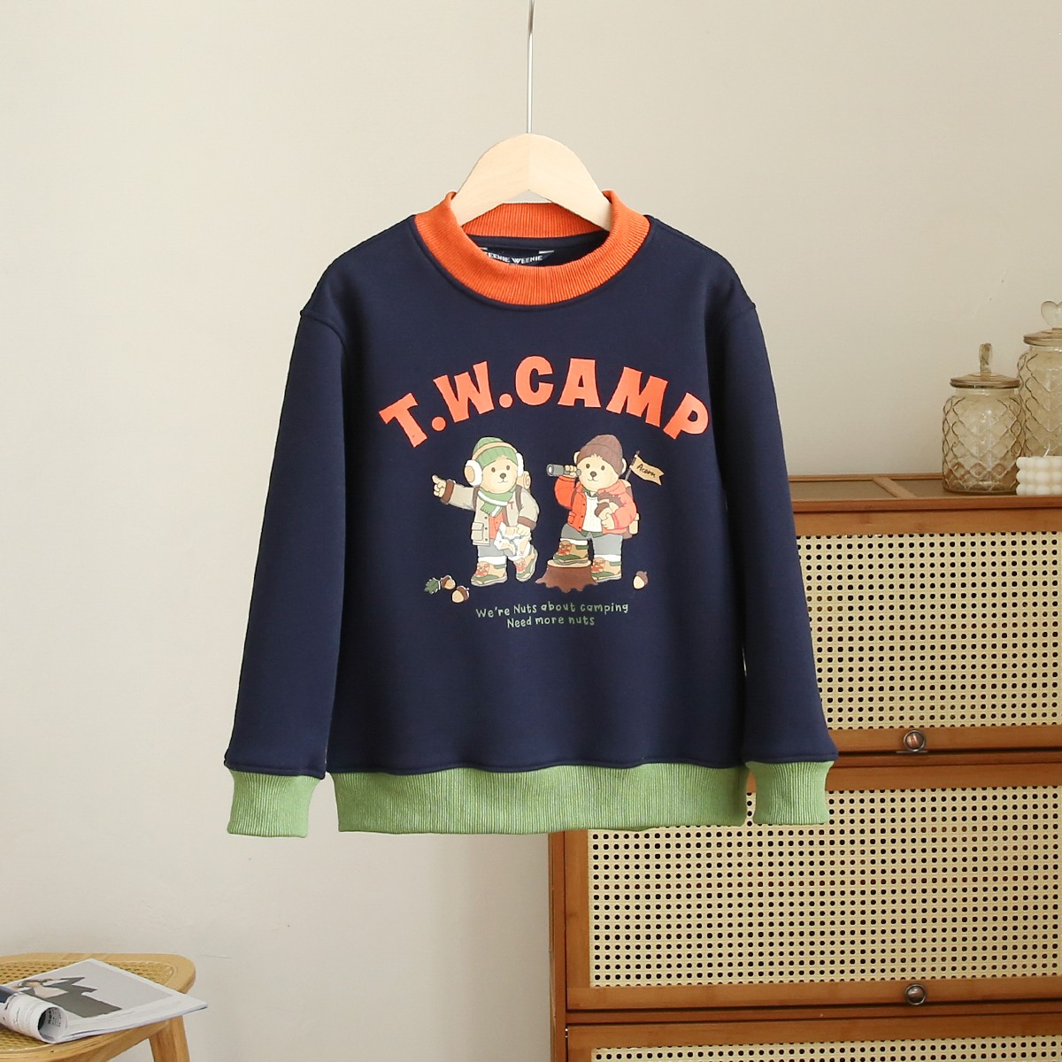 T.W. Cartoon Bear Boy Winter Suit 2024 – Warm, Comfortable, High Quality. - 图片 4