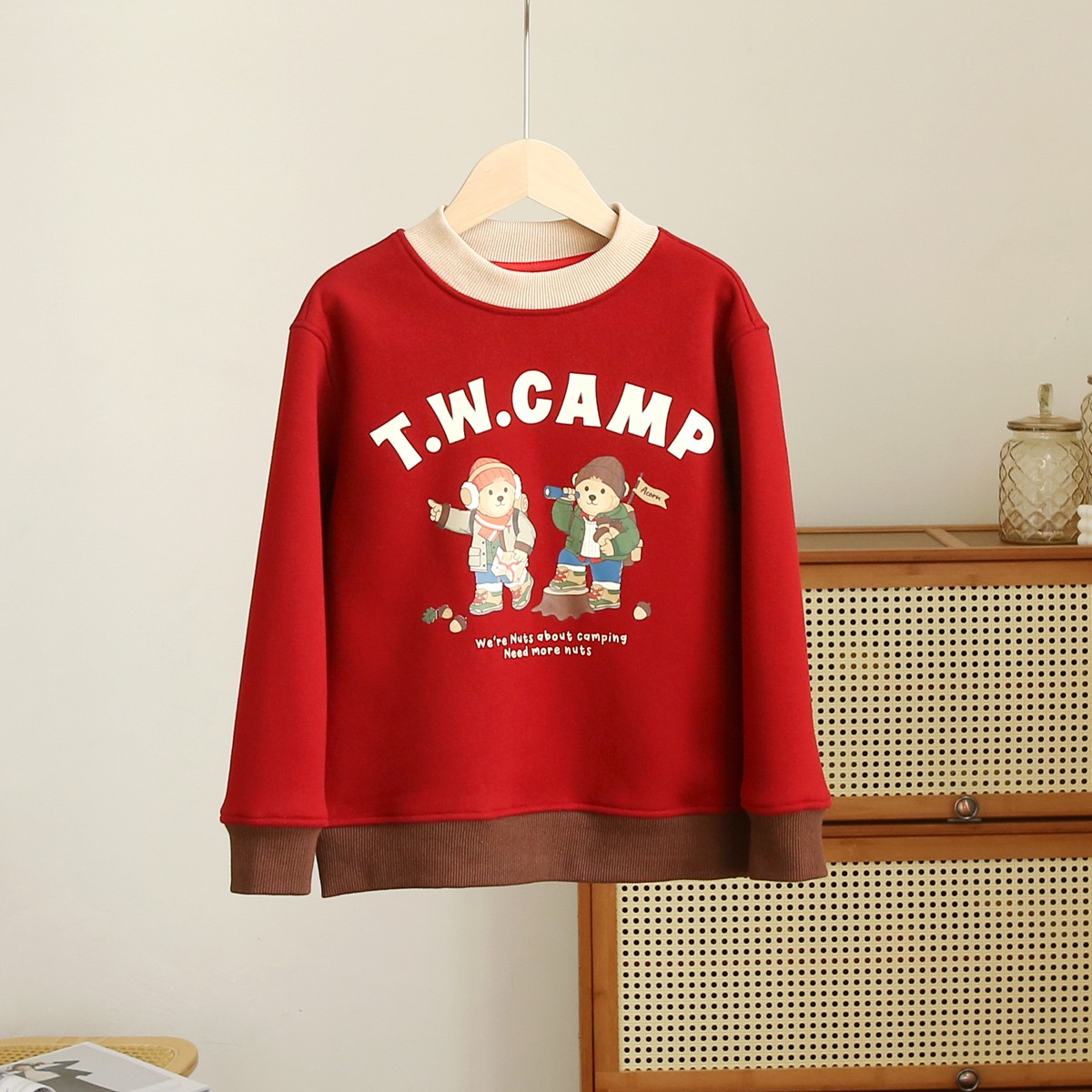 T.W. Cartoon Bear Boy Winter Suit 2024 – Warm, Comfortable, High Quality. - 图片 5