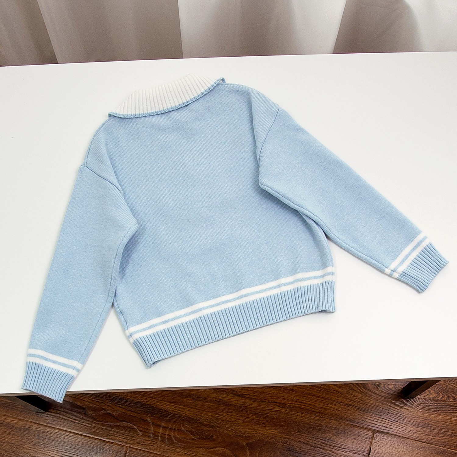 T.W. Cartoon Bear Boy’s Embroidered Sweater for Autumn 2024 - 图片 8