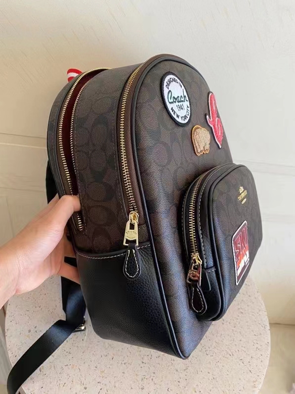 Coach C家CE595 Court Backpack中号双肩包背包书包 SKI滑雪运动系列