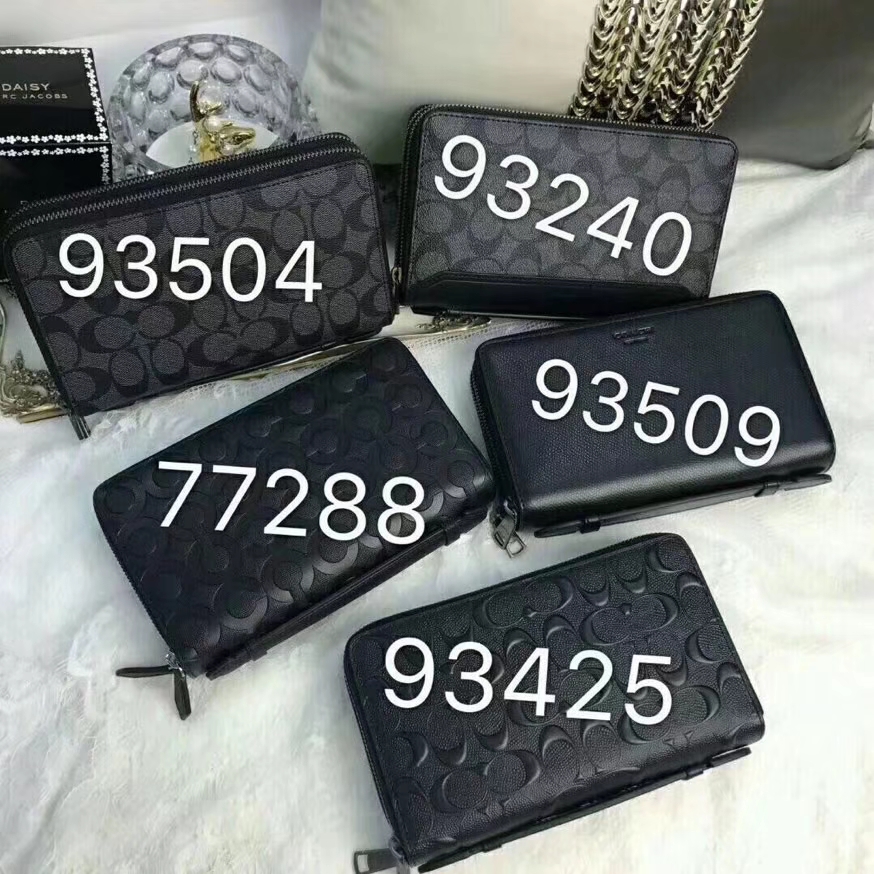 Coach 93504 配皮款男士多功能双拉手抓包 容量超大