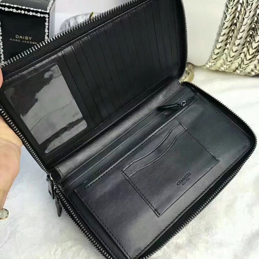Coach 93504 配皮款男士多功能双拉手抓包 容量超大