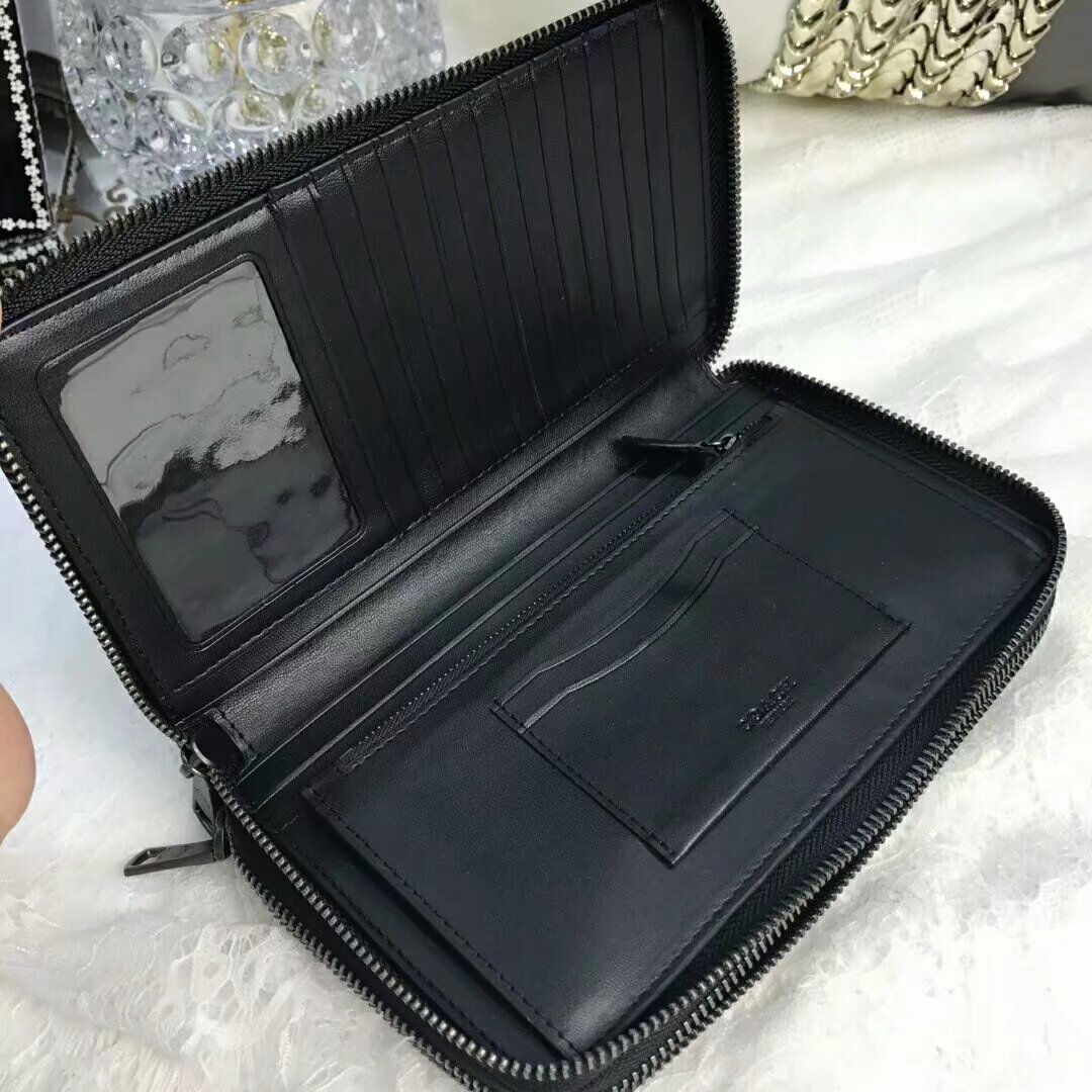 Coach 93425 配皮款男士多功能双拉手抓包 容量超大